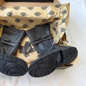 Harley Davidson Cyndie 15-Inch Black Slate Motorcycle Boots Women's 7.5M